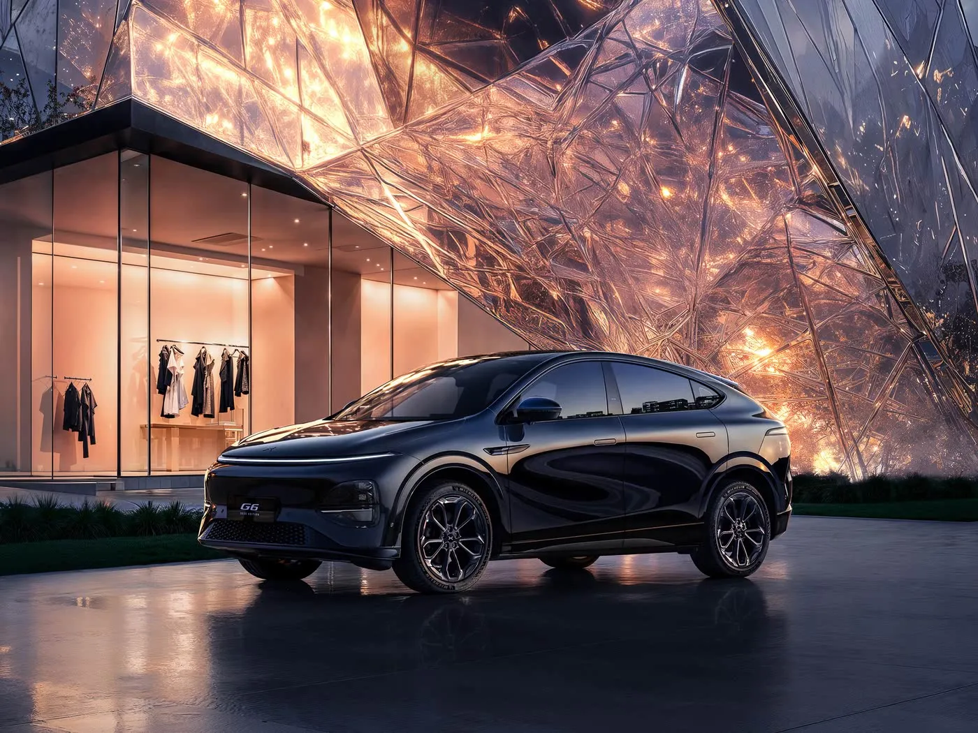 Xpeng G6 इलेक्ट्रिक मिनी SUV स्वचालित गियरबॉक्स 4WD ड्राइव लिथियम बैटरी के साथ नई ऊर्जा वाहन लेफ्ट स्टीयरिंग ईंधन सेल इंजन EV